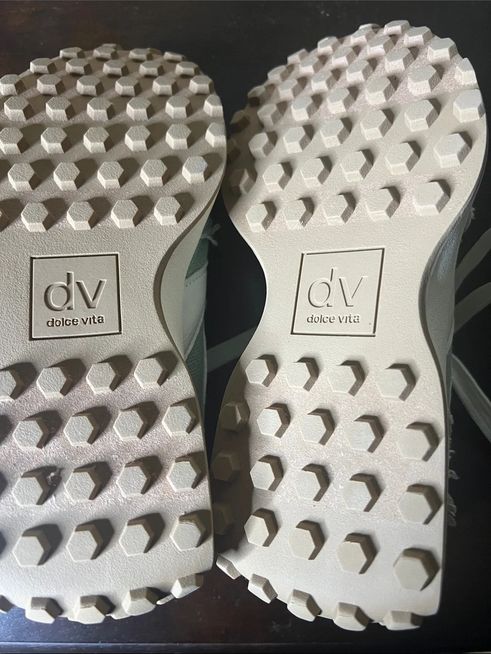 DV by Dolce Vita Mint Green Canvas Lace-Up Sneakers with White Accents